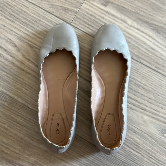 Chloe grey leather flats - Picture 3 of 4